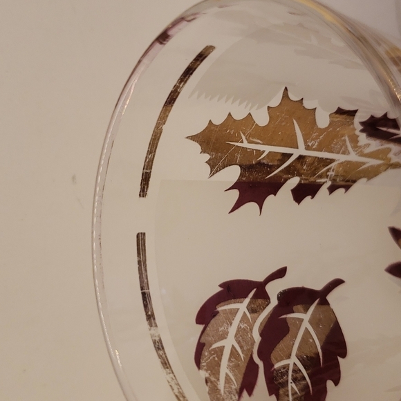 SET of 6 Libbey Pilsner Flute stem Beer glasses Frosted gold leaf 8.25" x 2.75" - Picture 8 of 12